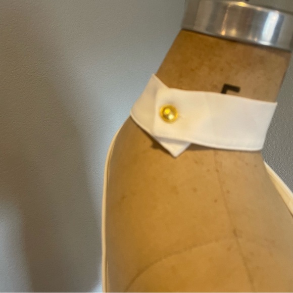 SHEIN- SZ M White Asymmetrical Neck Blouse - Picture 3 of 7